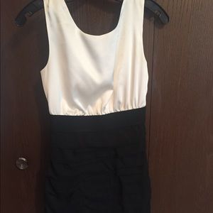 White and black dress